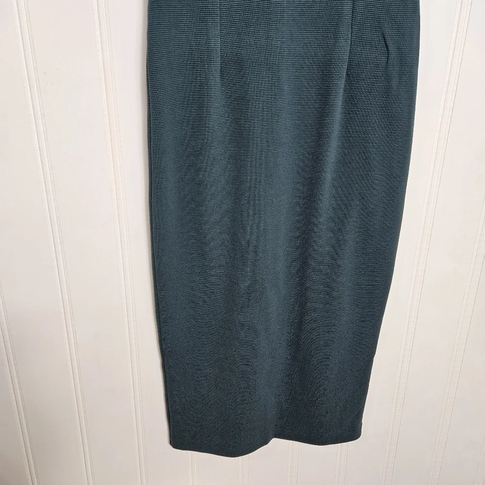 Boden Poppy Ponte Colorblock Dress 6L Green Navy Sheath Work Career Midi